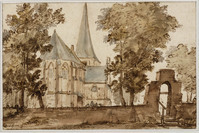 Q+ 062
<br/>
De dorpskerk te Oosterbeek
<br/>
<em>Borssom, Anthonie van (1630/31-1677)</em>